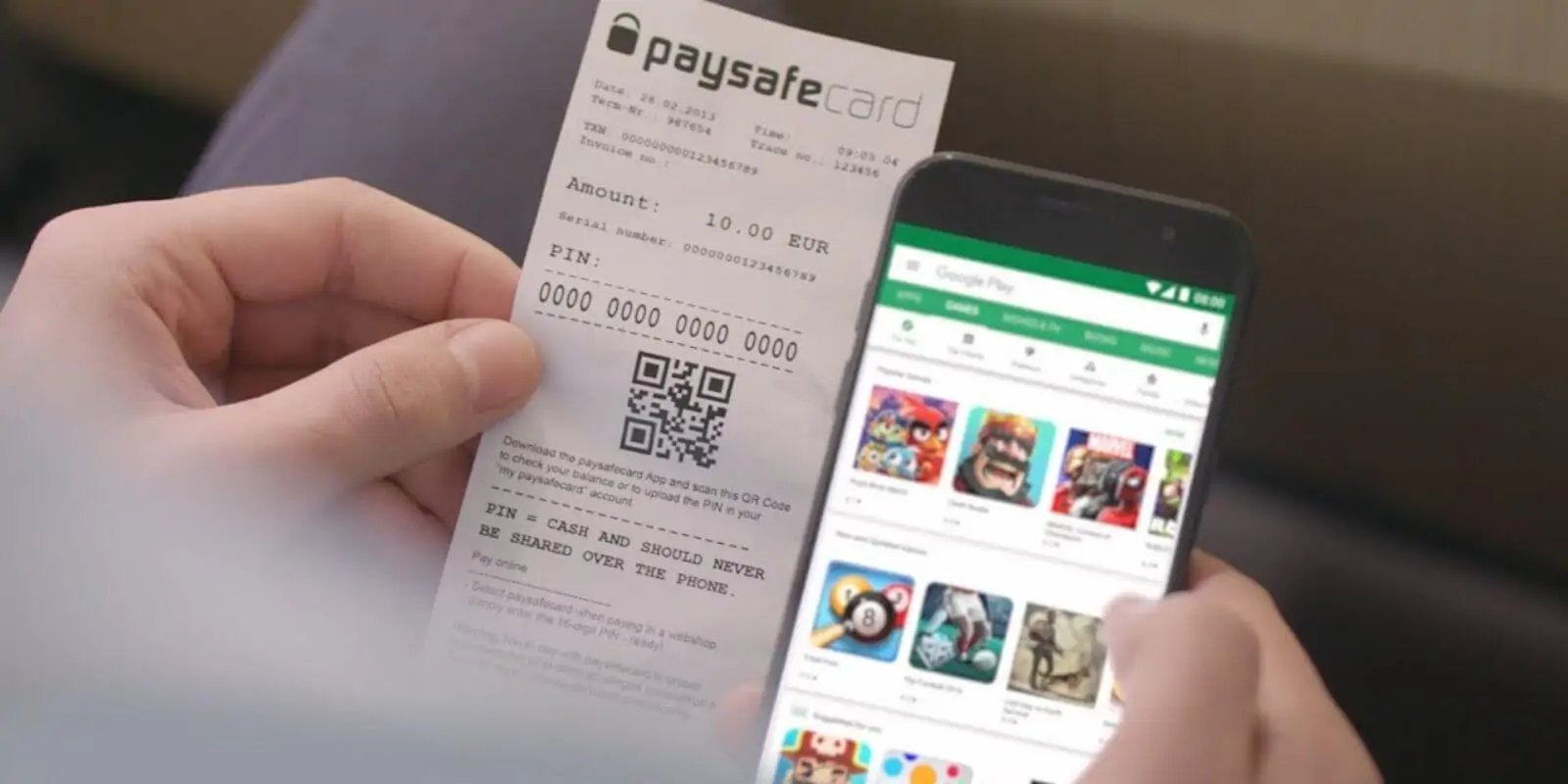 Attestation Paysafecard en ligne